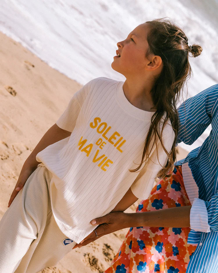 Jeannot Tee-Shirt “Soleil de ma vie” Cream & Yellow