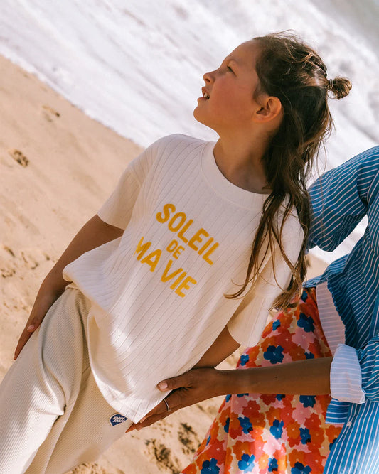 Jeannot Tee-Shirt “Soleil de ma vie” Cream & Yellow