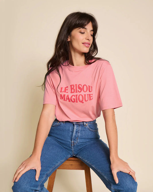 Jimmy Tee-Shirt “Le Bisou Magique” Raspberry