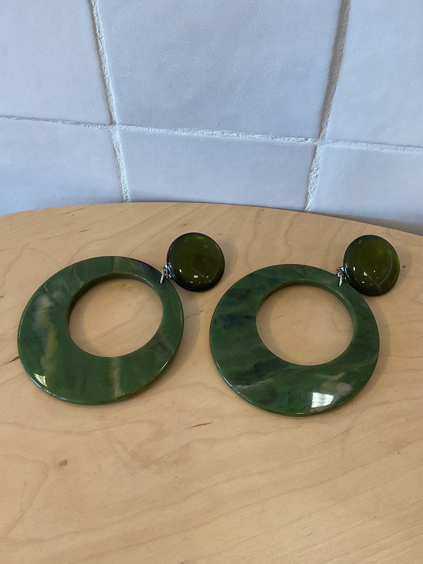 Cloe earrings marble green
