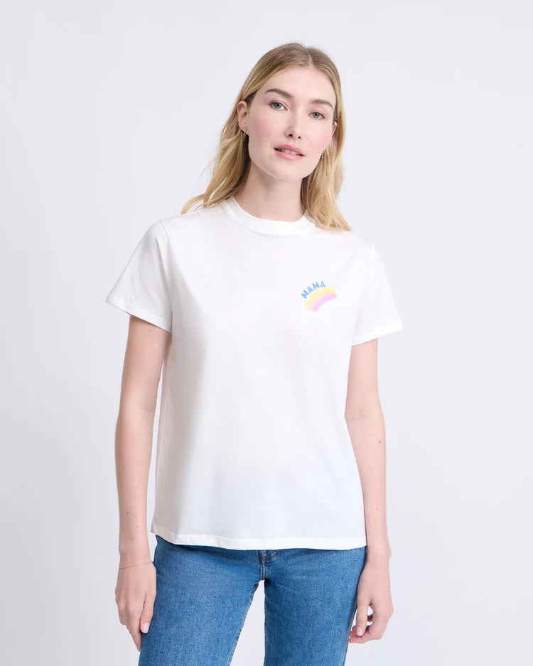 Joanne Tee-Shirt “Mama Rainbow” Cream & Multicolor