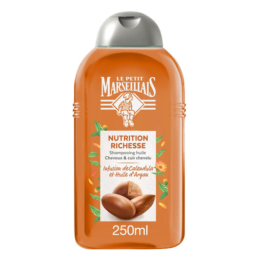 Shampoo w/ calendula flower & argent oil organic - Le Petit Marseillais 25cl (18.5 fl oz)