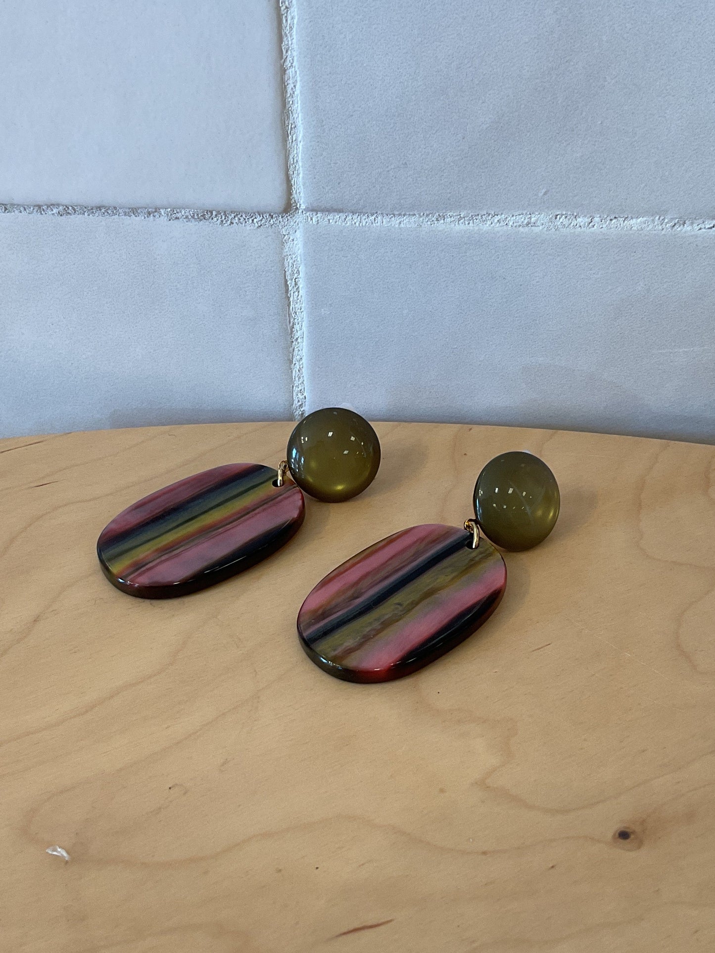 Habanero XS pierced Earrings Pink kaki - Francine Bramli