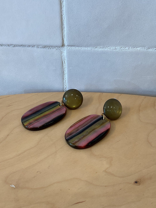Habanero XS pierced Earrings Pink kaki - Francine Bramli