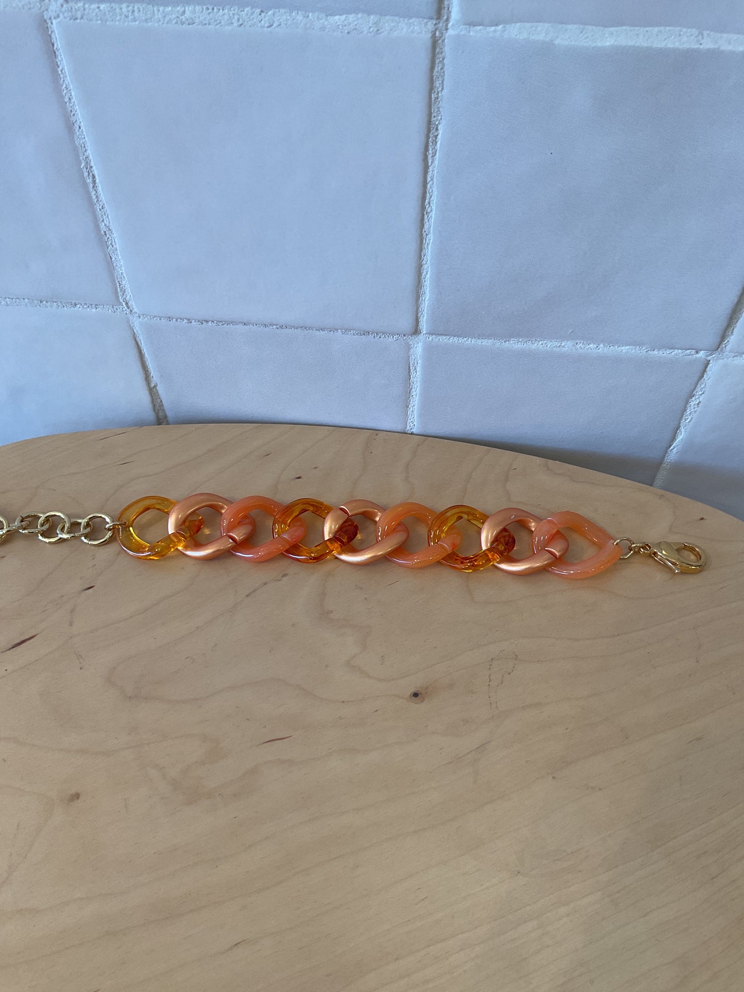 Small Maille Bracelet Orange