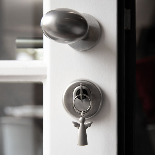 Angel keyring silver