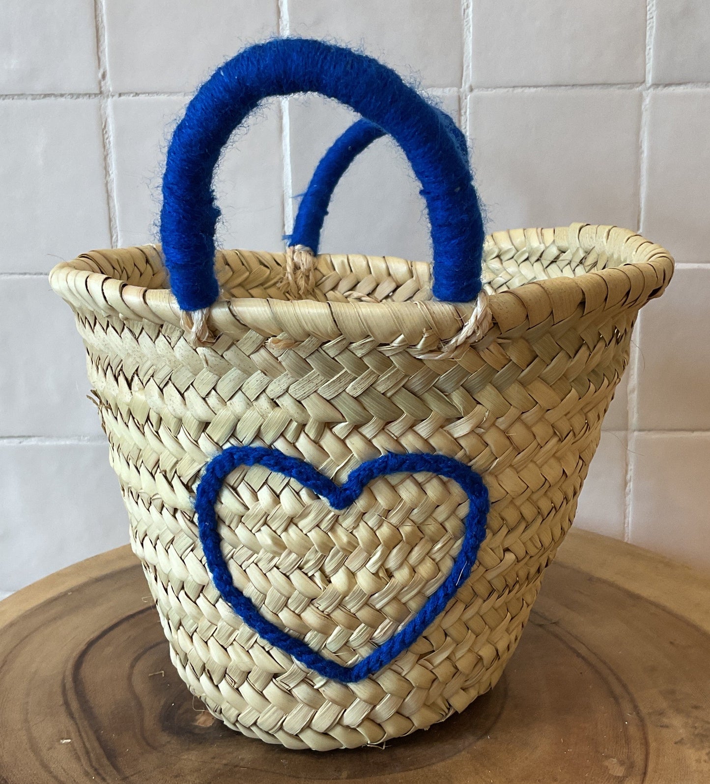 Moroccan Basket Bag Heart Countour