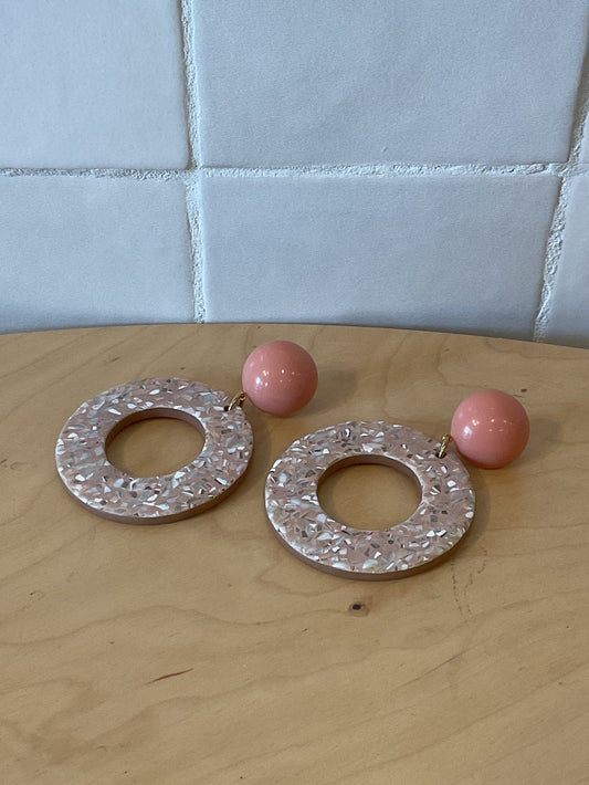 Granito Pierced Earrings Terraso Pink