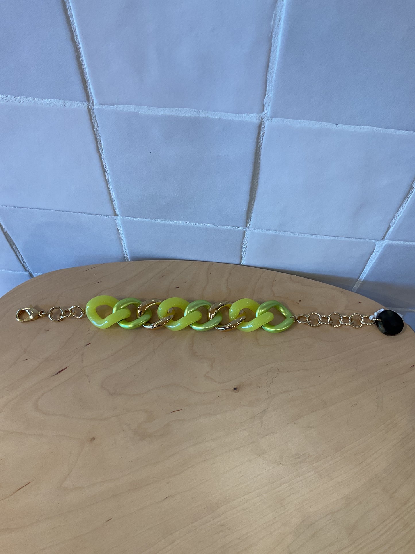 Small Maille Bracelet Green-Gold-Yellow