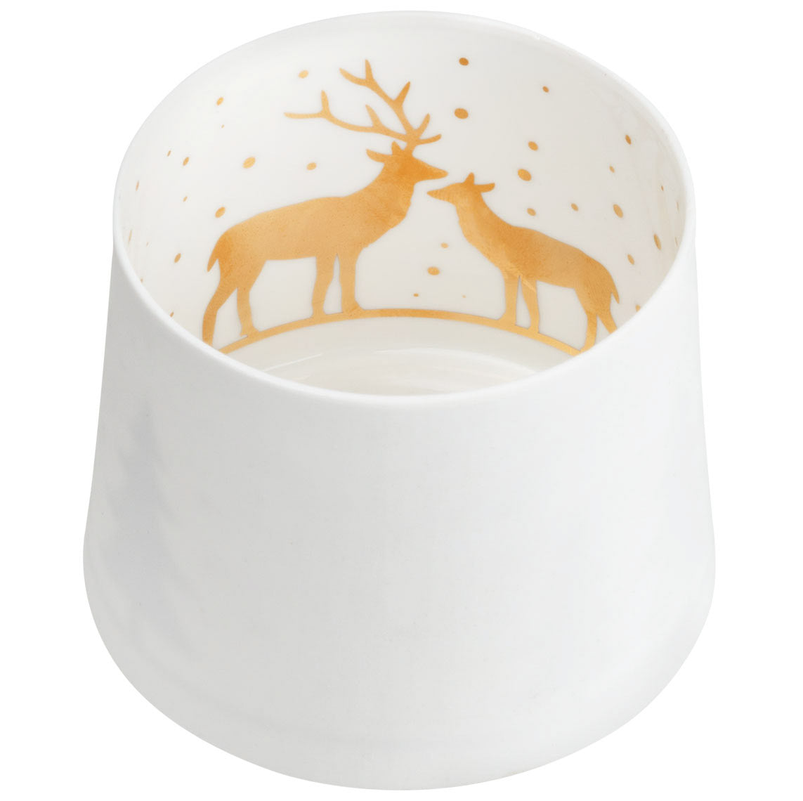 Shadow play reindeer Tealight Holder porcelain