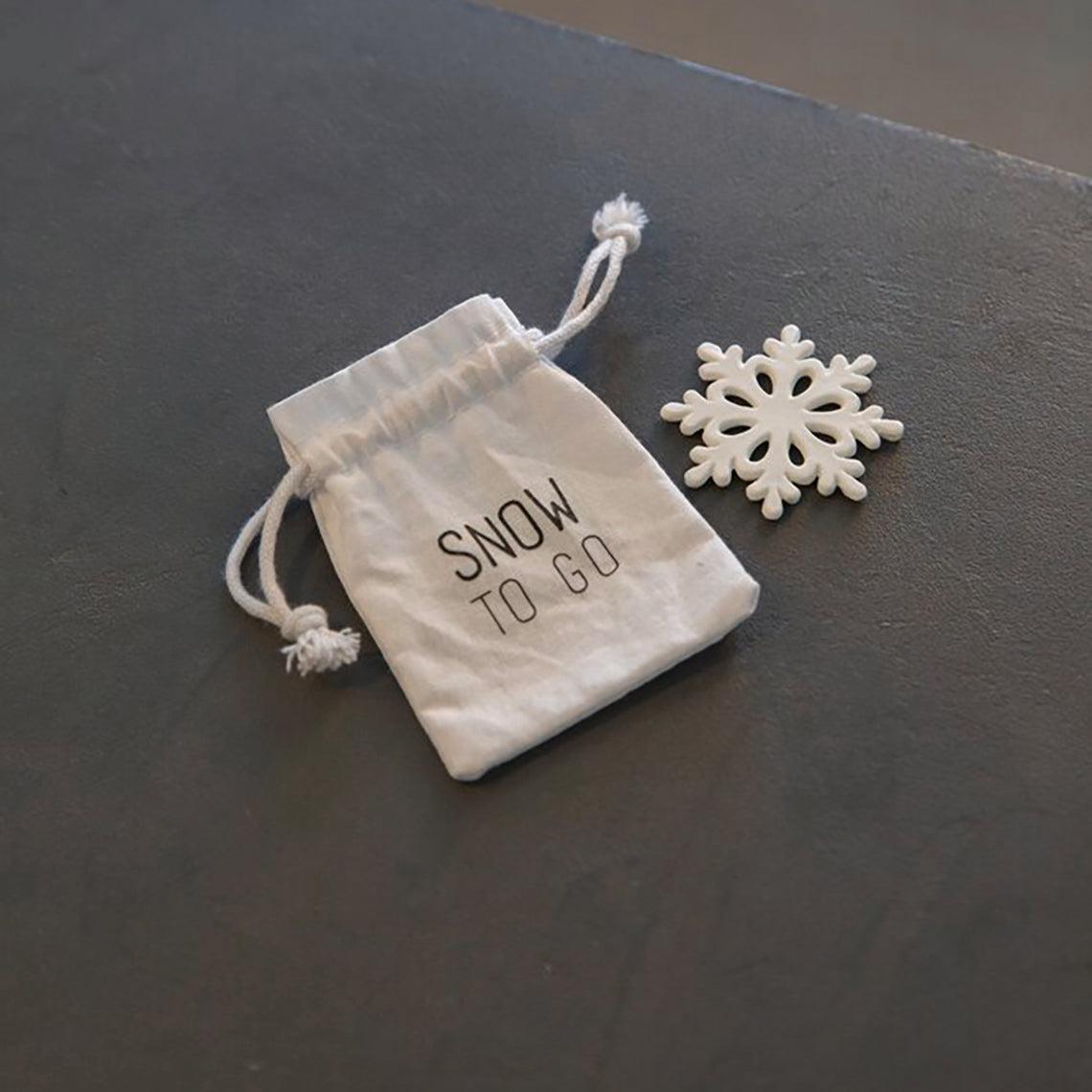 Snow to go snowflake in a bag