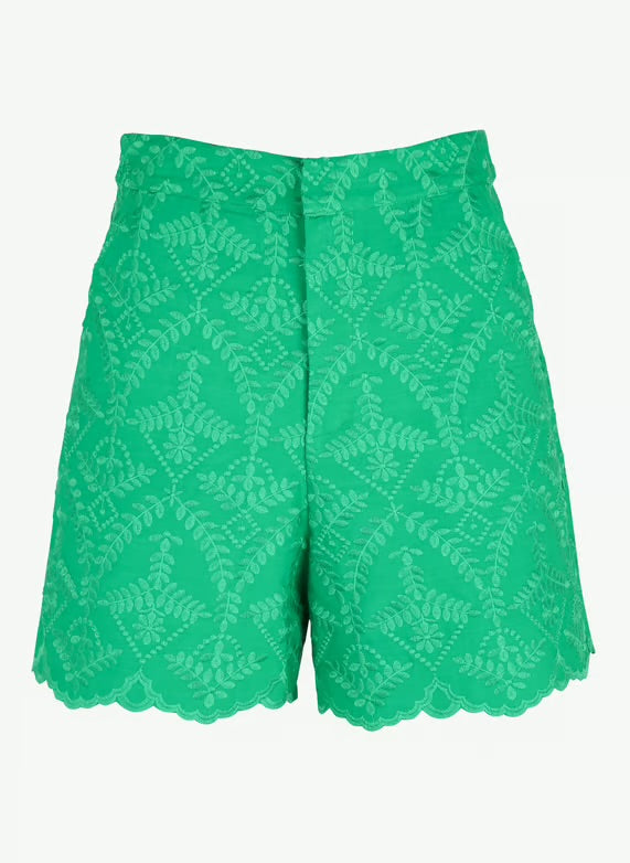 Sonia Embroidered Green Short
