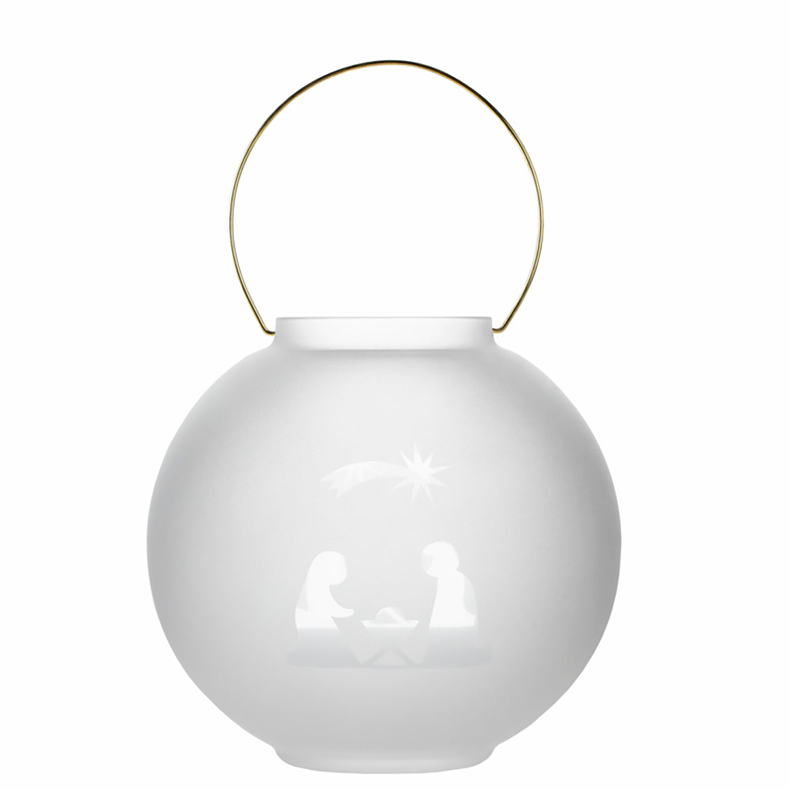 Frosted Glass Lantern nativity