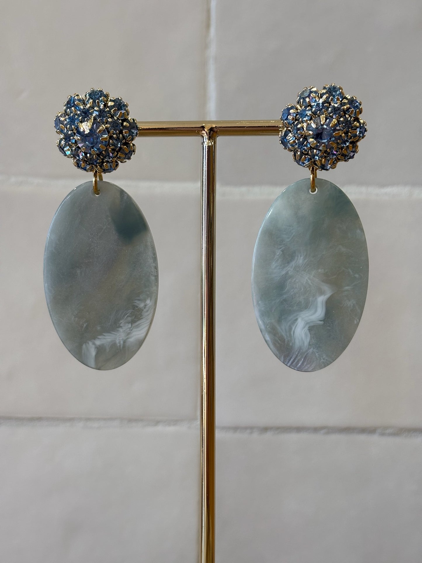 Bluet earrings blue & crystal
