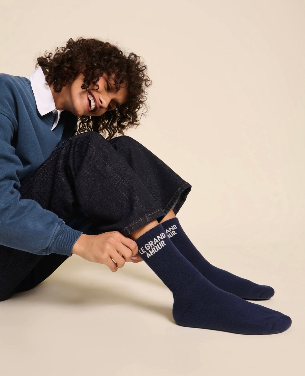 Socks “Le Grand Amour” Women/Men Navy
