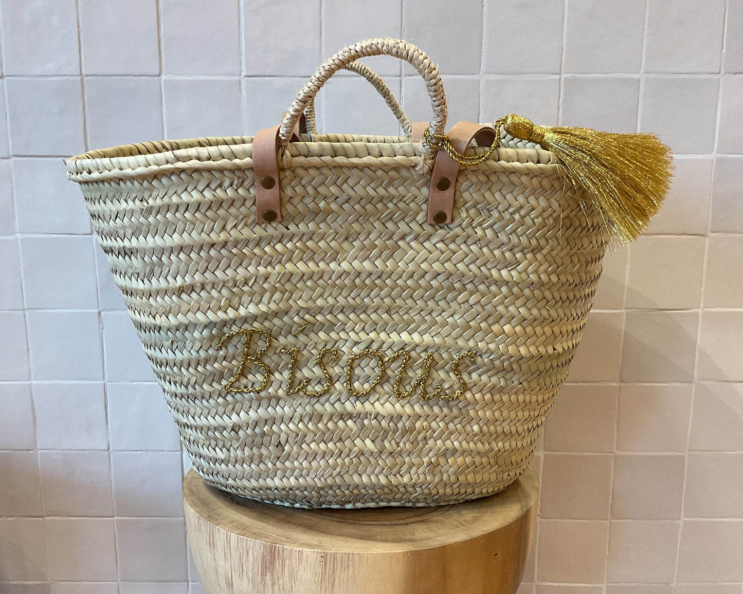 Moroccan Basket Bag Bisous
