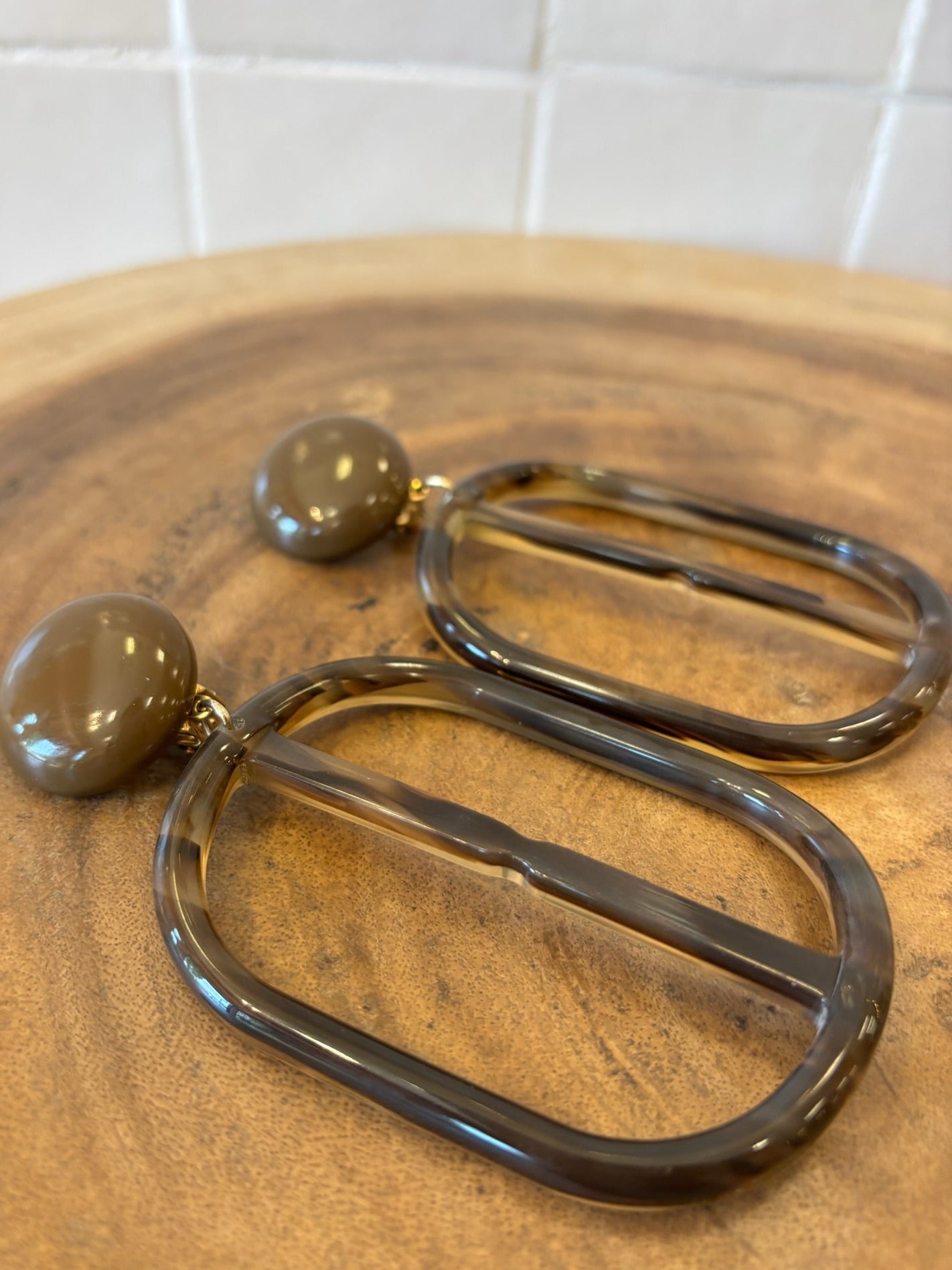 Holly Earrings Brown