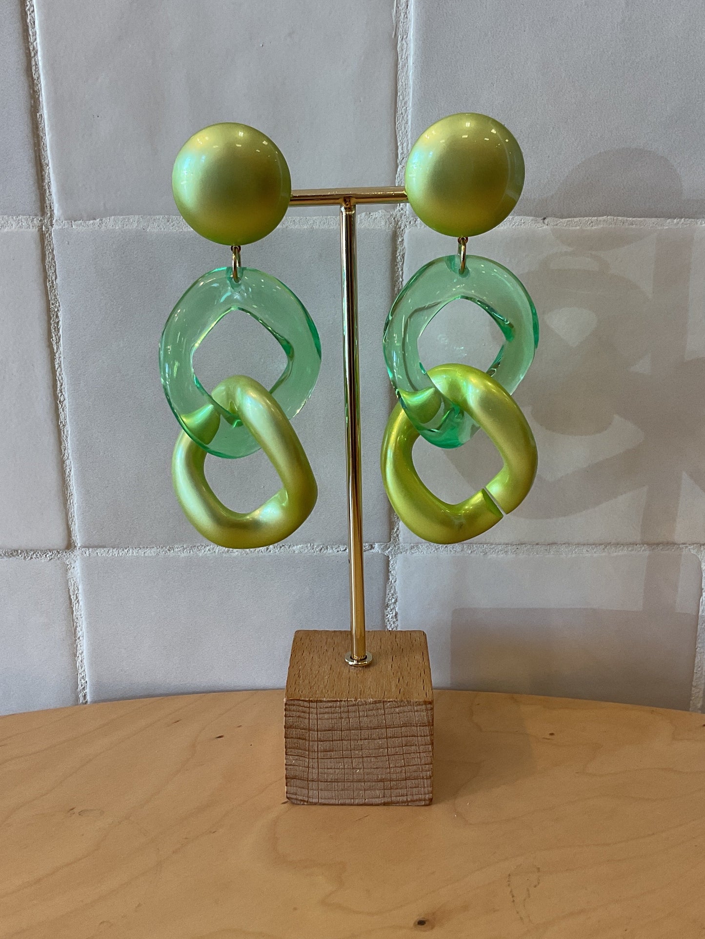 Maille Earrings Green
