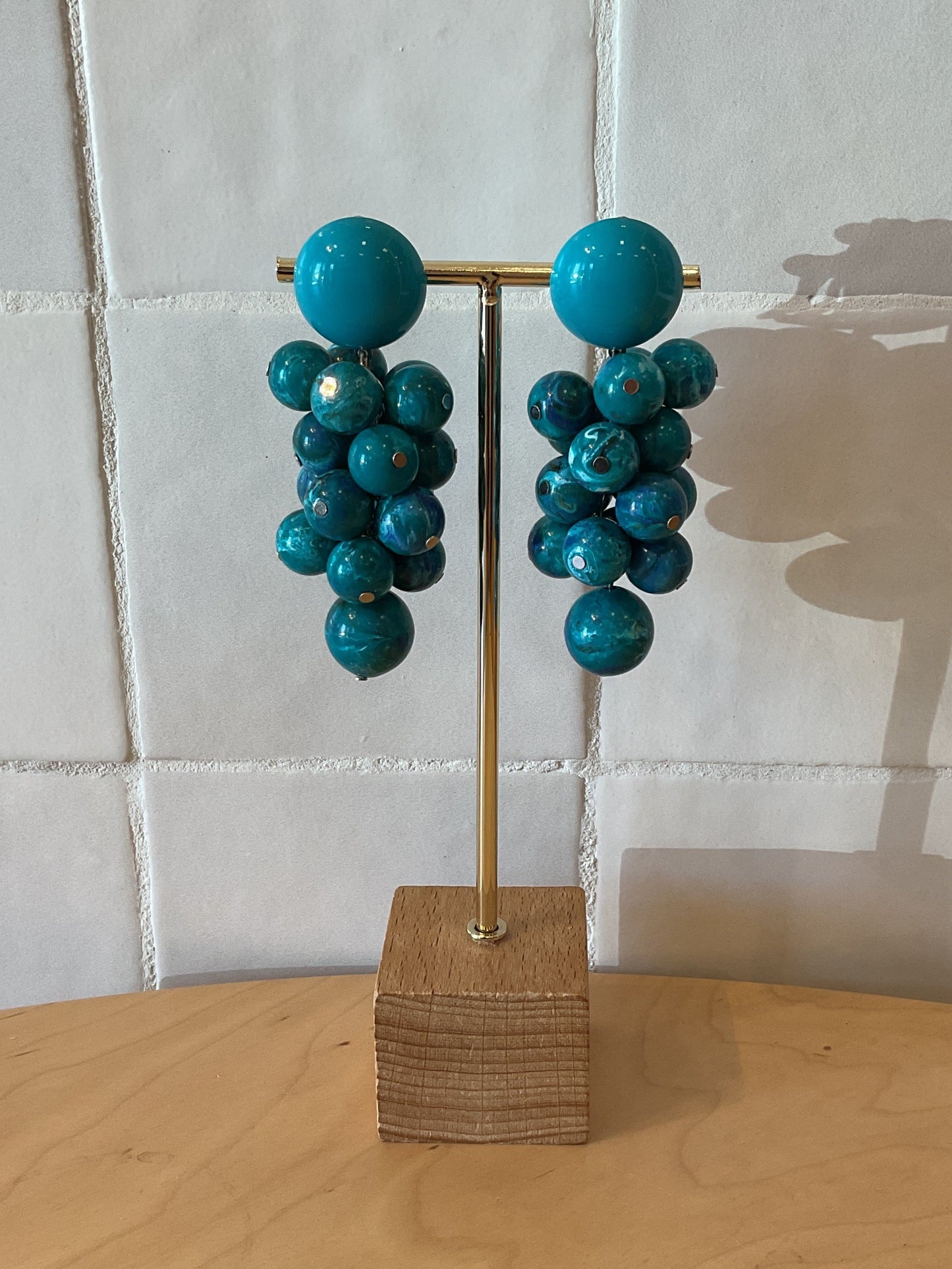 Grappes Earrings Blue