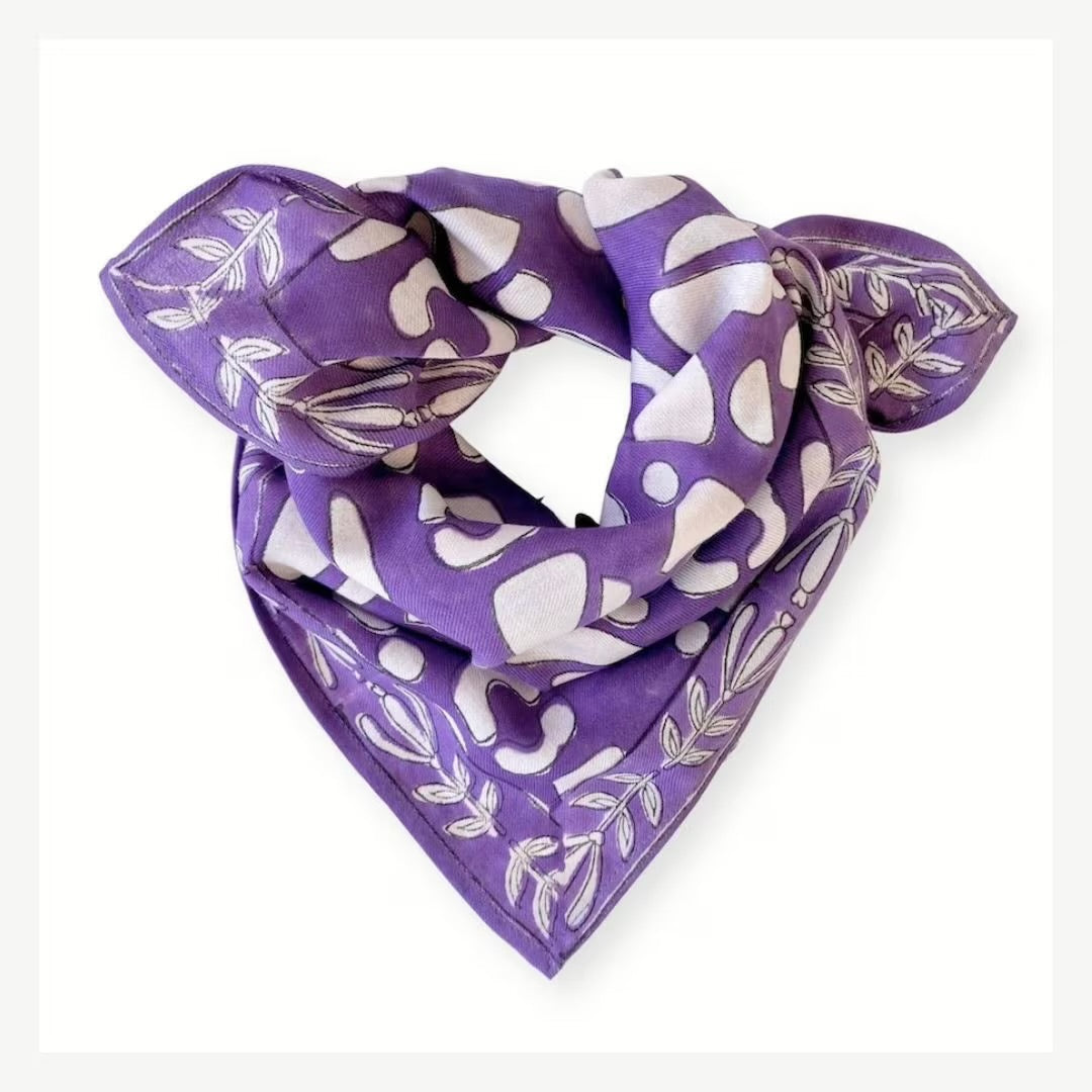 Small Scarf Manika - Artistic Violet