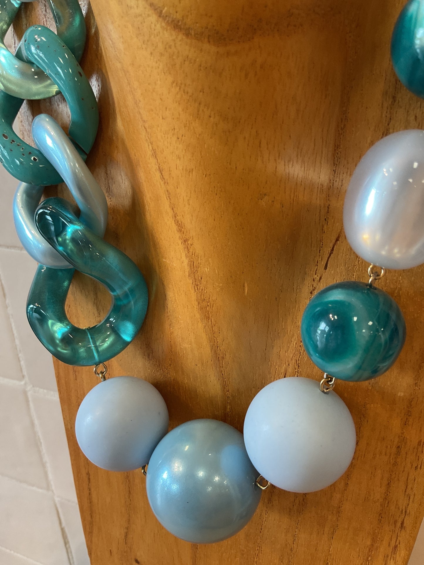 Pearl & Maille Blues Necklace - Francine Bramli
