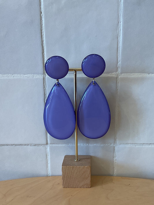 Lima Large Clip Earrings Purple