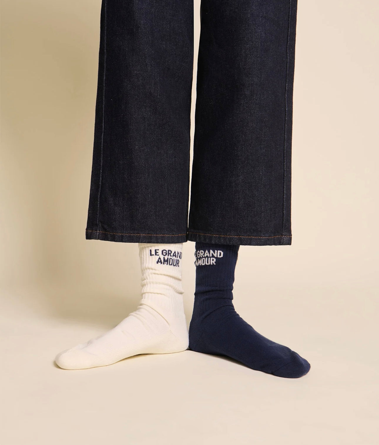 Socks “Le Grand Amour” Women/Men Cream