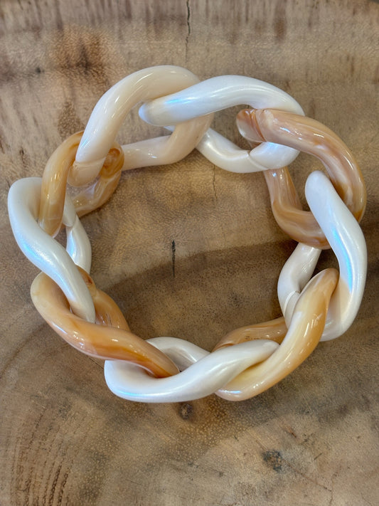 Maille Bracelet White, cream & Beige