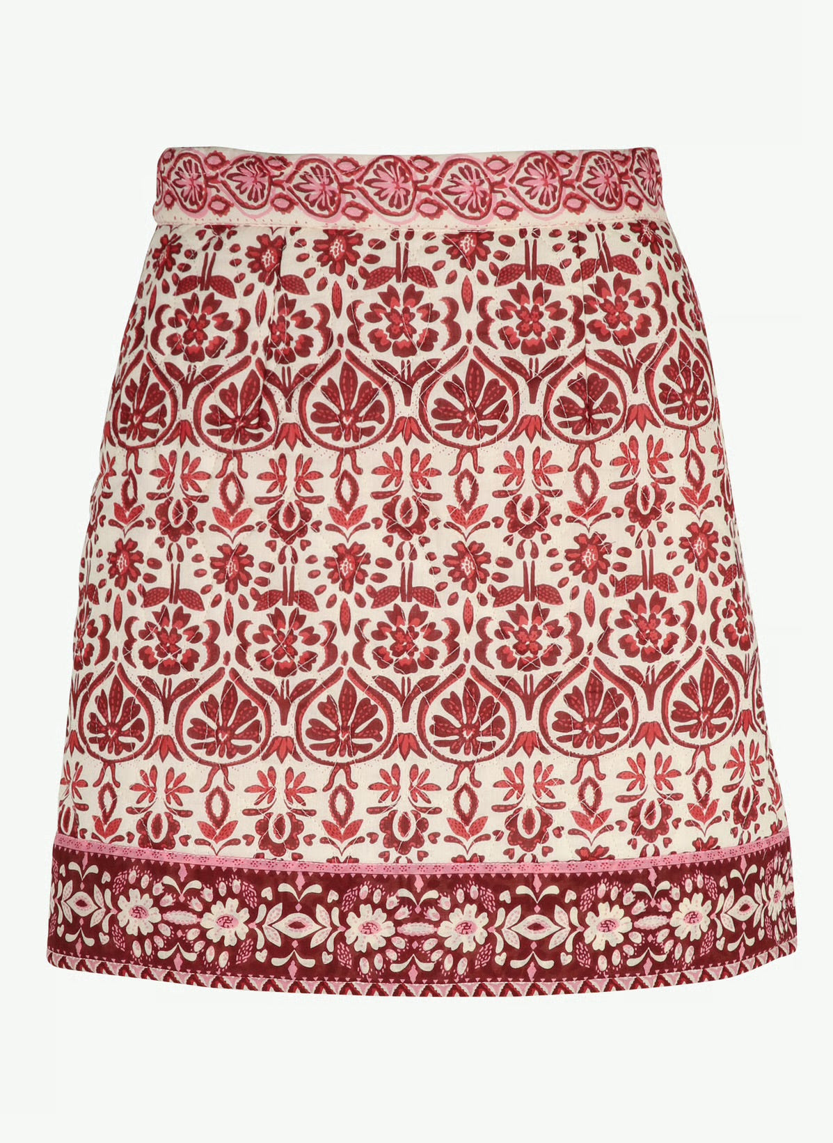 June Skirt Quilted Boho Red