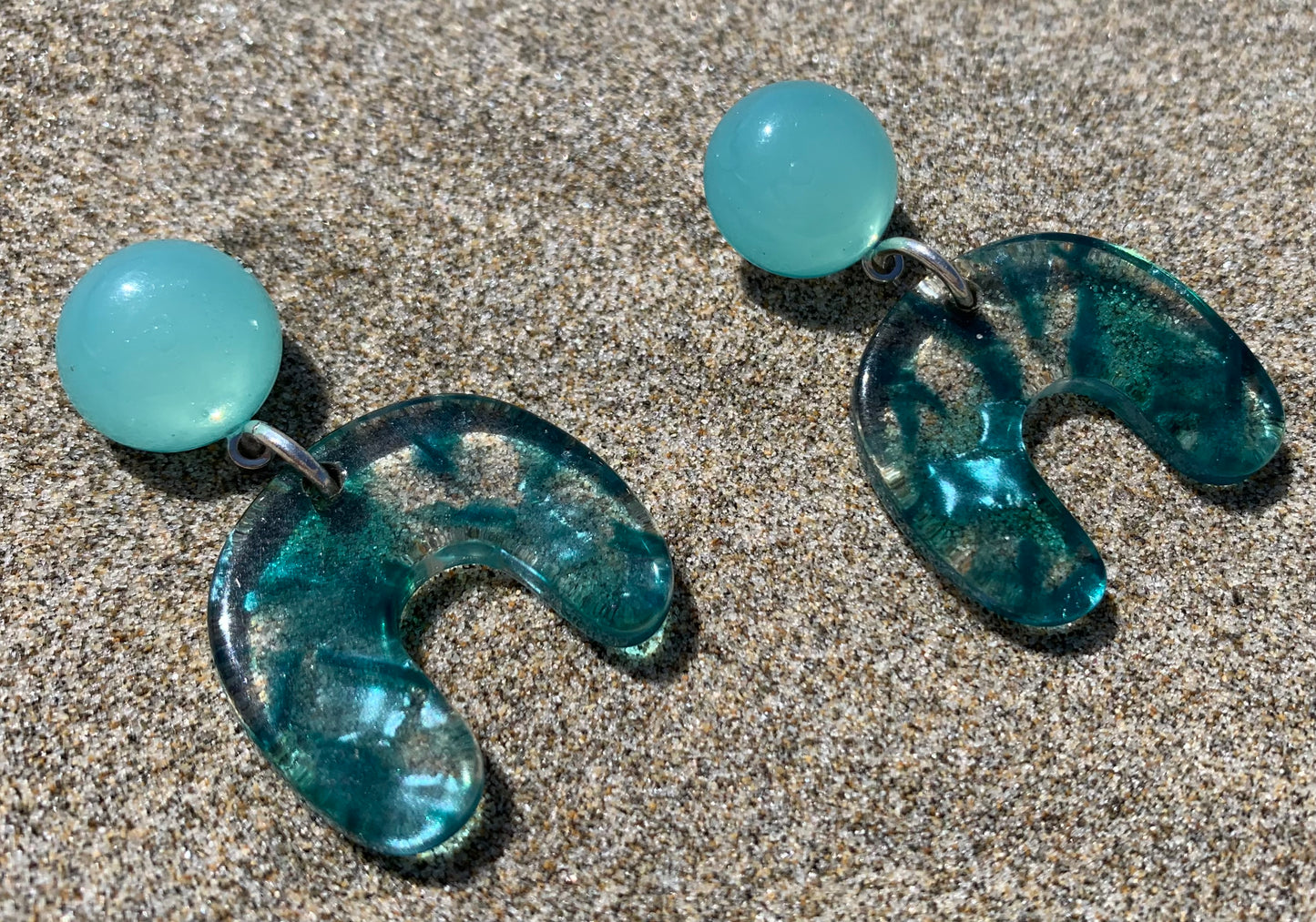 Small Form Earrings Turquoise Blue - Francine Bramli
