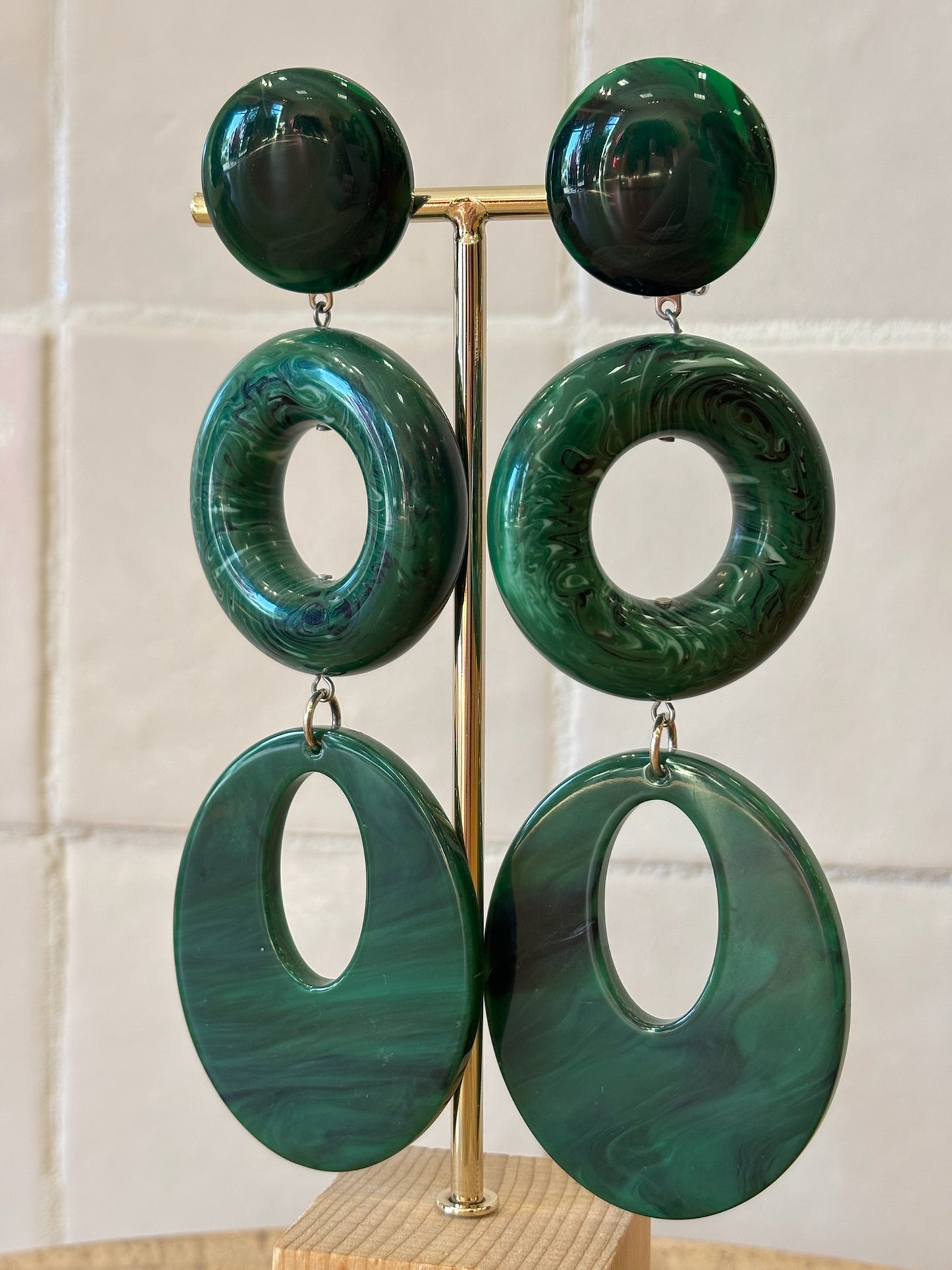 Mia earrings marble green