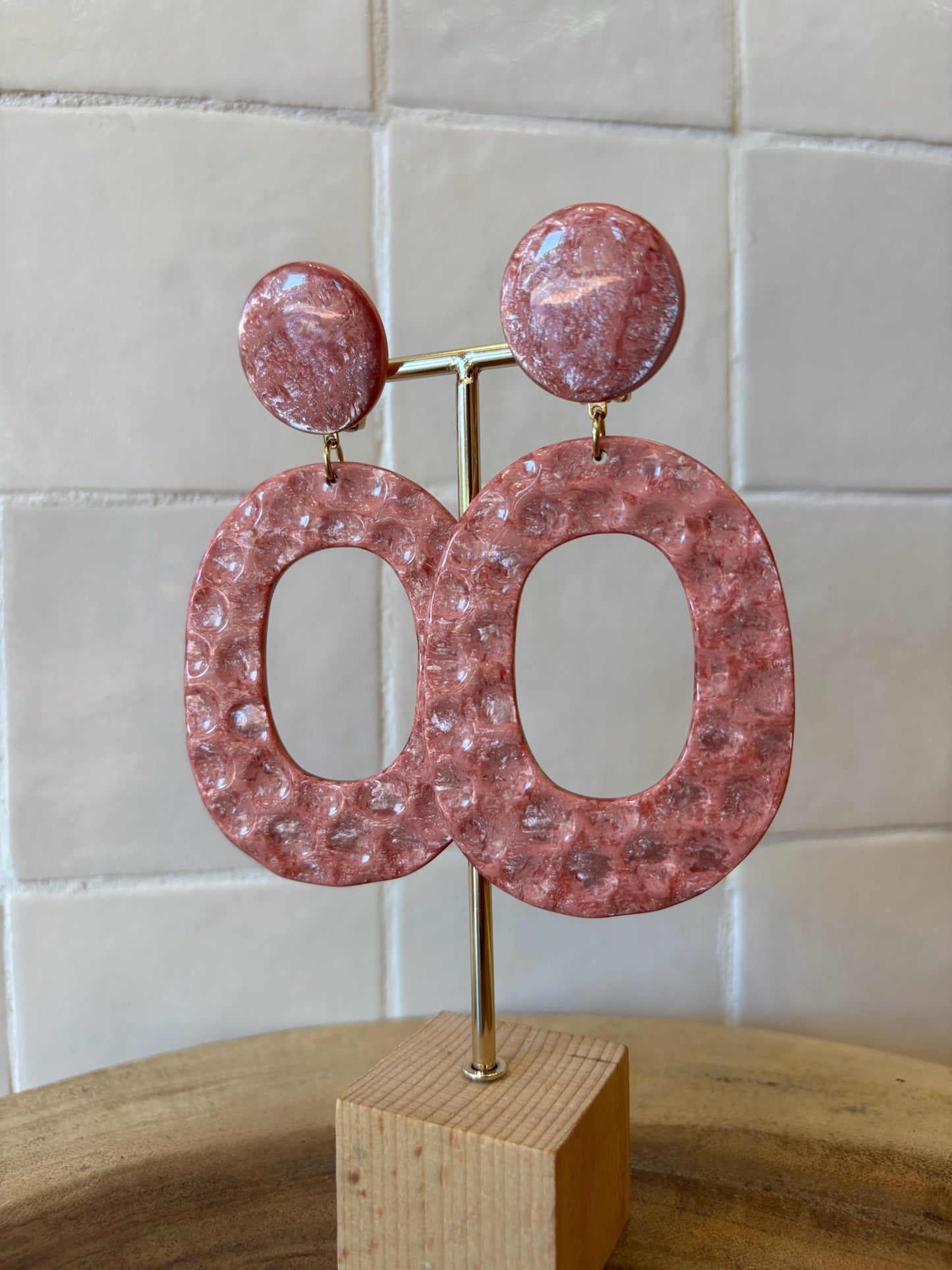 Habanero Clip Earrings Pink
