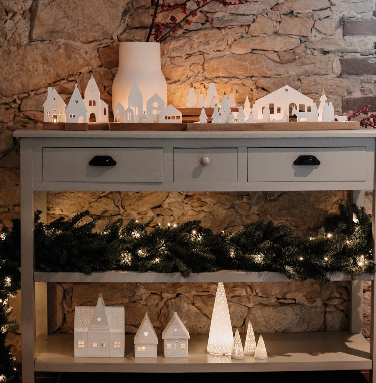 Light Forest LED Lit Trees - Dots 12.6"