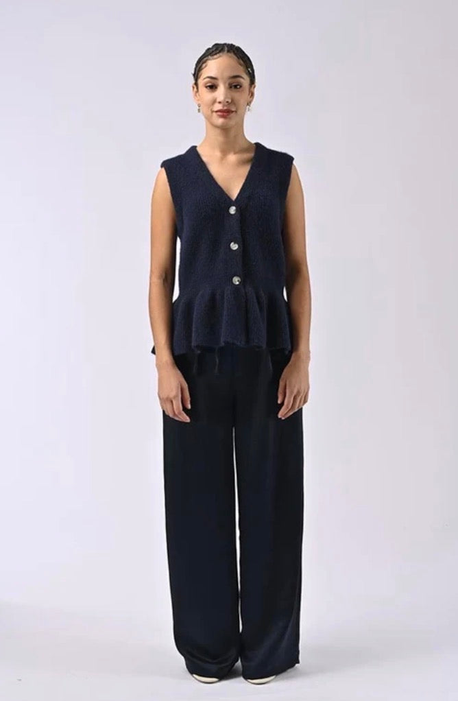 Ayline Wool Cardigan Navy