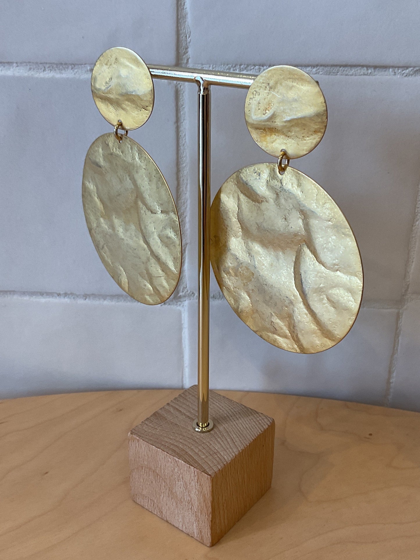 Ausar gold pierced Earrings - Francine Bramli