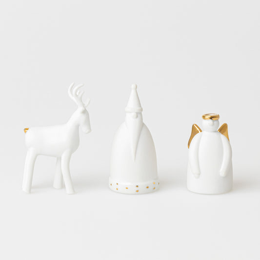 Winter Forest set of 3 porcelain
