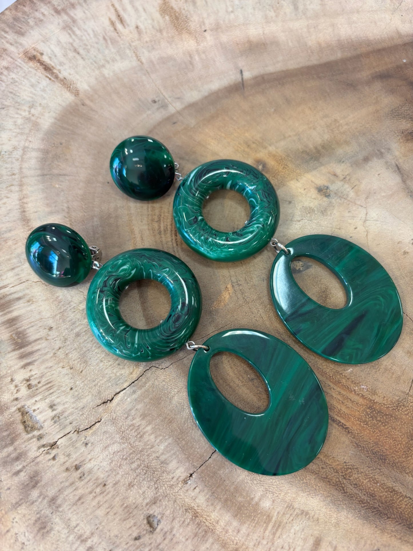 Mia earrings marble green