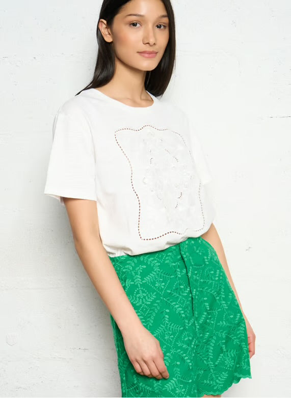 Sonia Embroidered Green Short