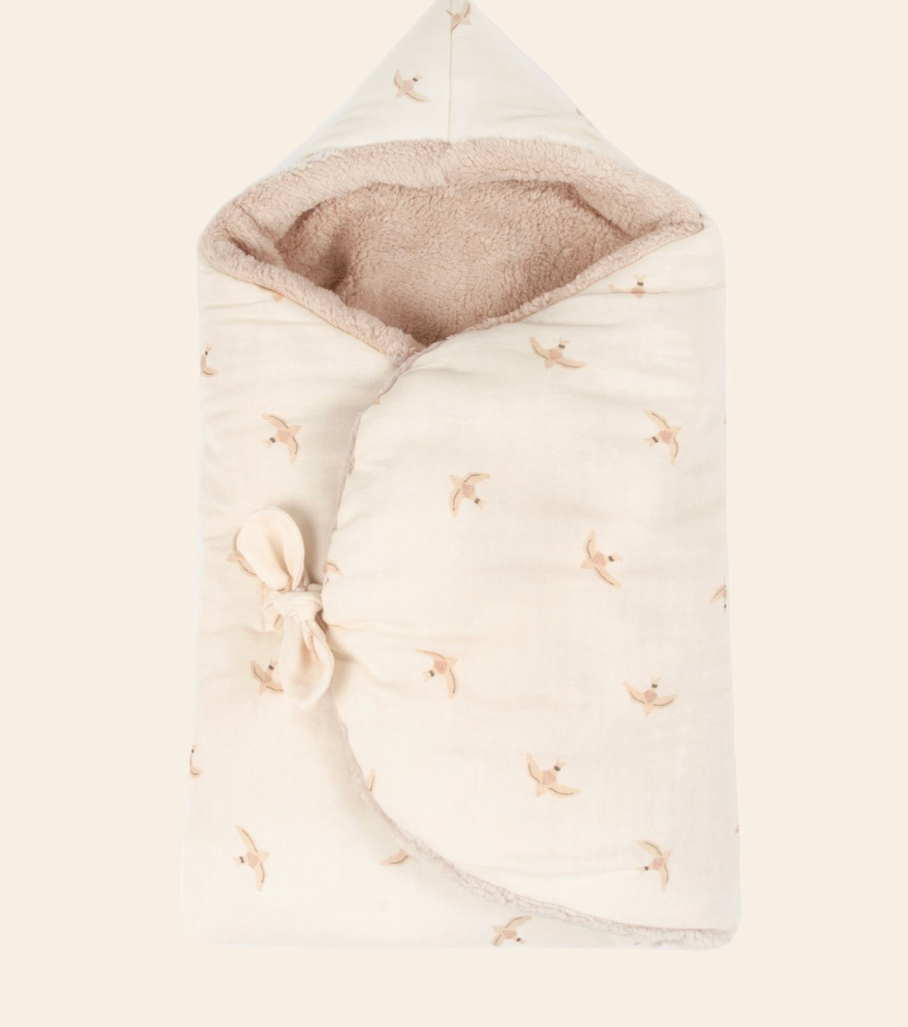 Baby Nest/Nid d’ange Wabi Sabi cozy (0-3M) - Nude Haiko Birds Natural