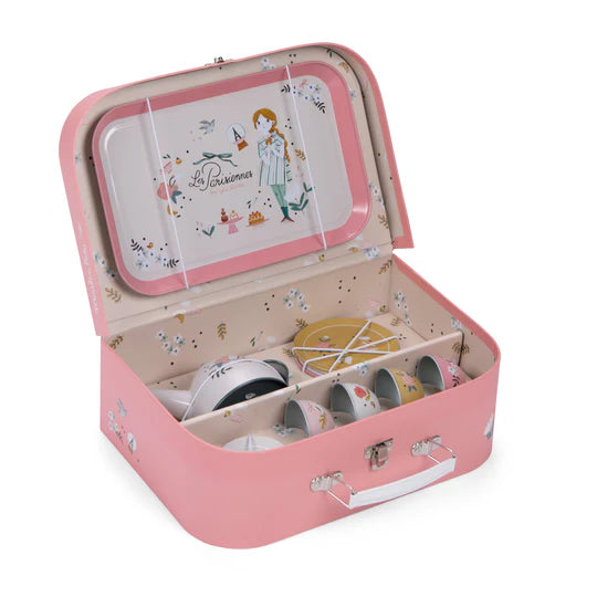 Tea Party Metal set suitcase - The Parisiennes