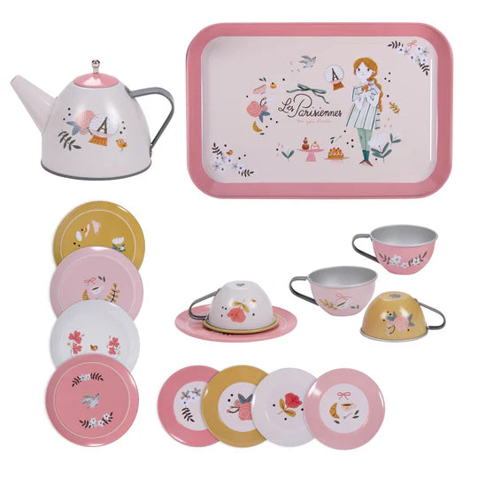 Tea Party Metal set suitcase - The Parisiennes