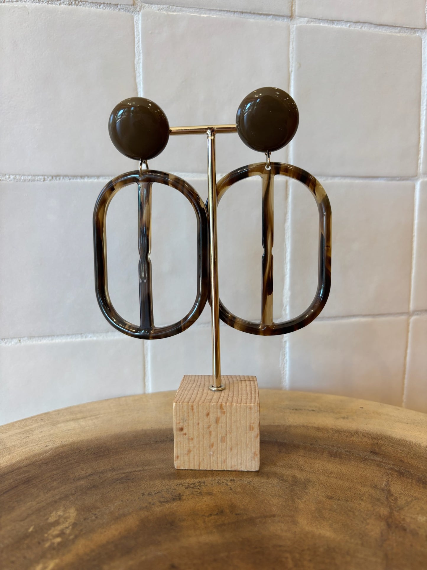 Holly Earrings Brown