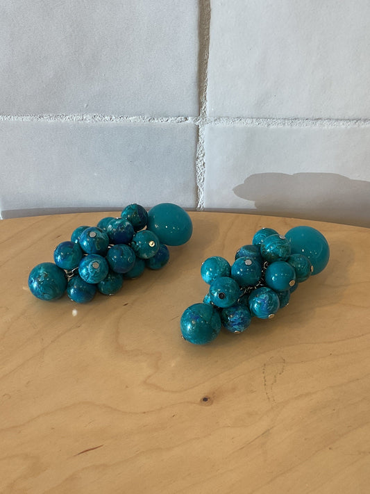 Grappes Earrings Blue