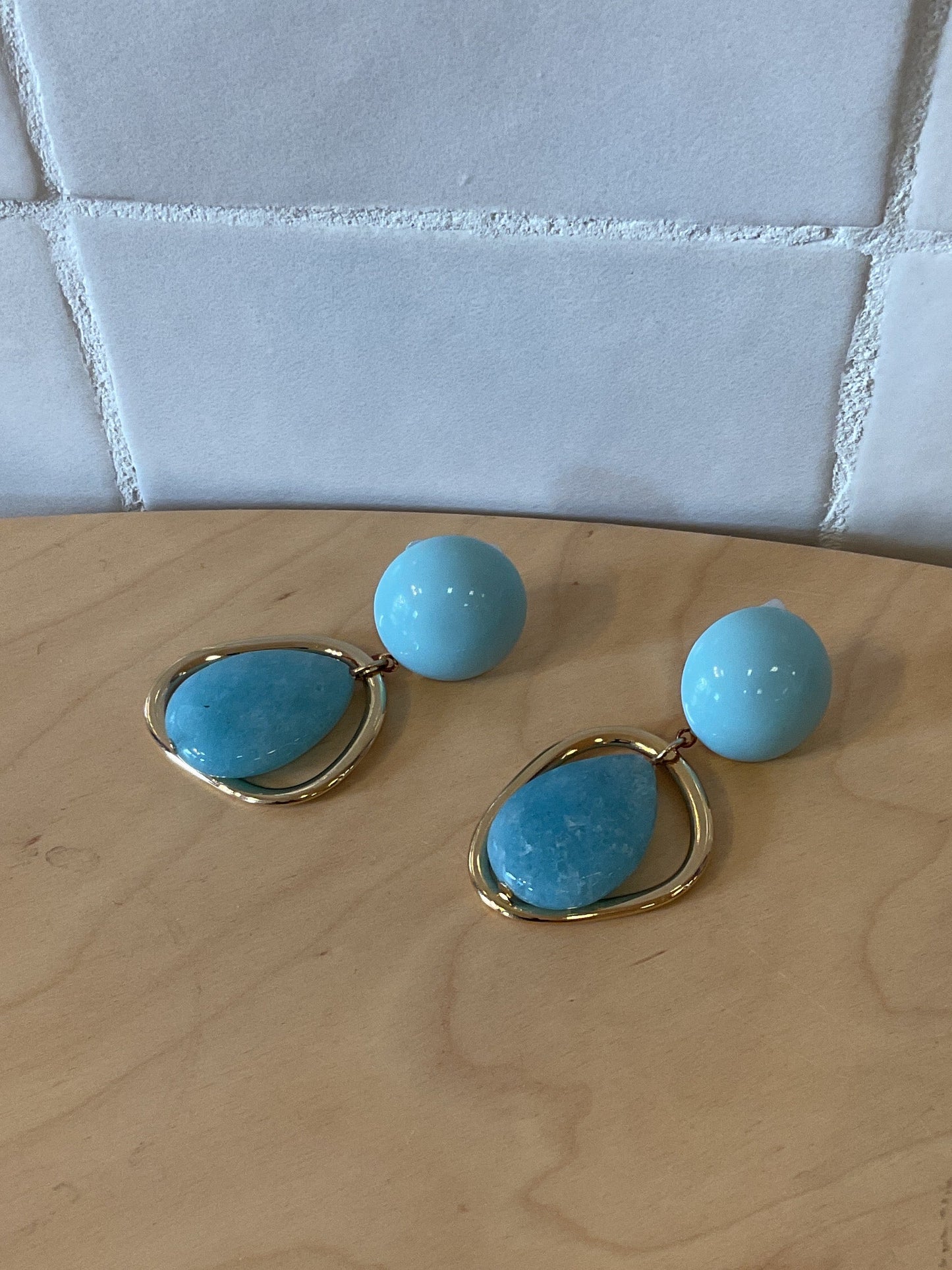 Aquamarine Short Earrings