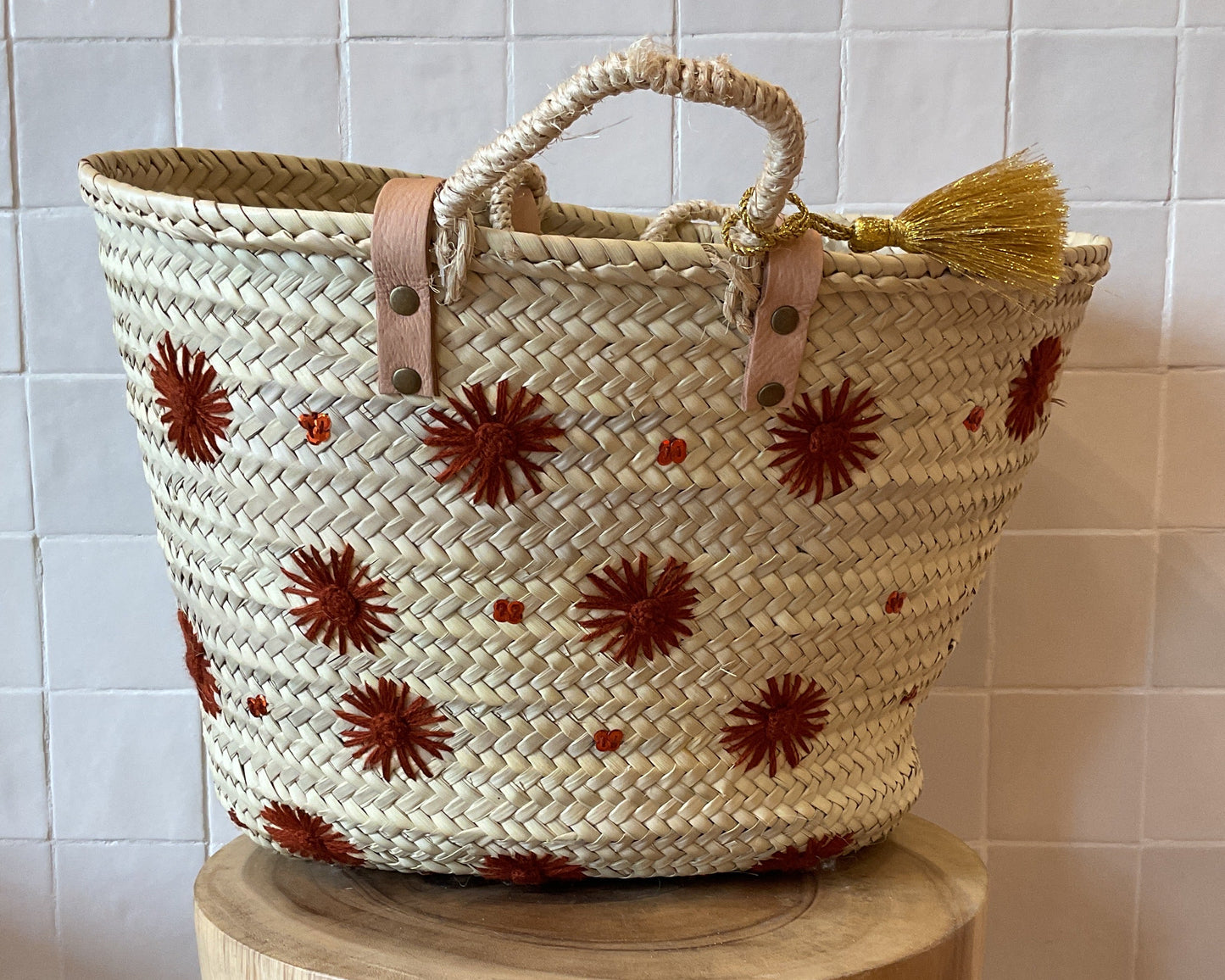 Moroccan Basket Multi Stars and Sequins