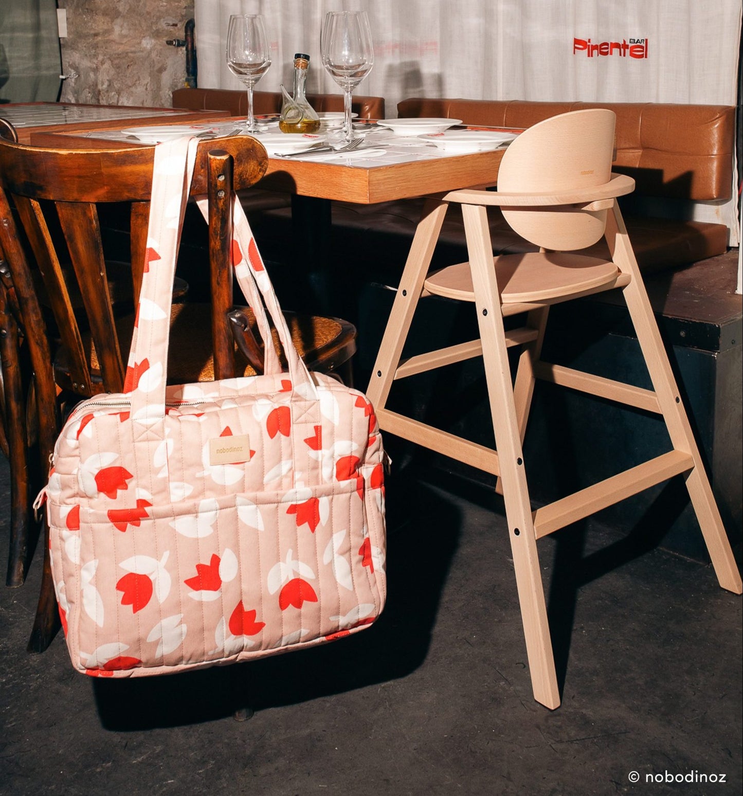 Hyde Park waterproof stroller bag red tulip