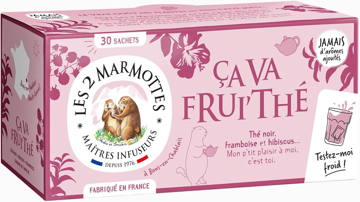 LES 2 MARMOTTES ÇA VA FRUI’THÉ - Organic Raspberry Black Tea