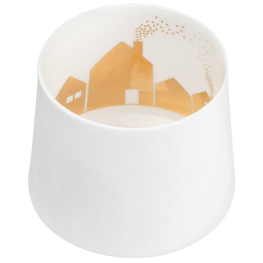 Shadow play town Tealight Holder porcelain