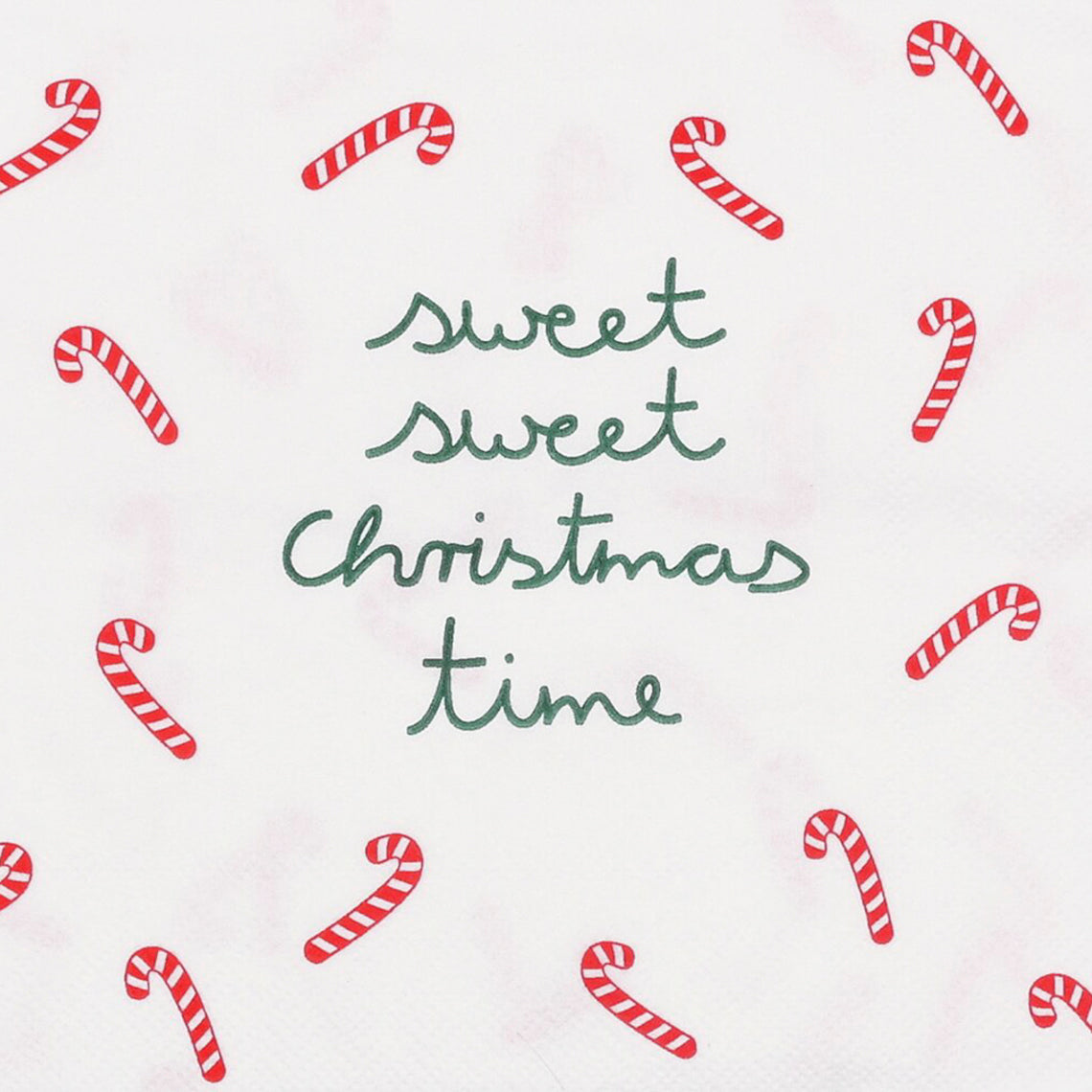 Cocktail Napkin “sweet, sweet Christmas time” White