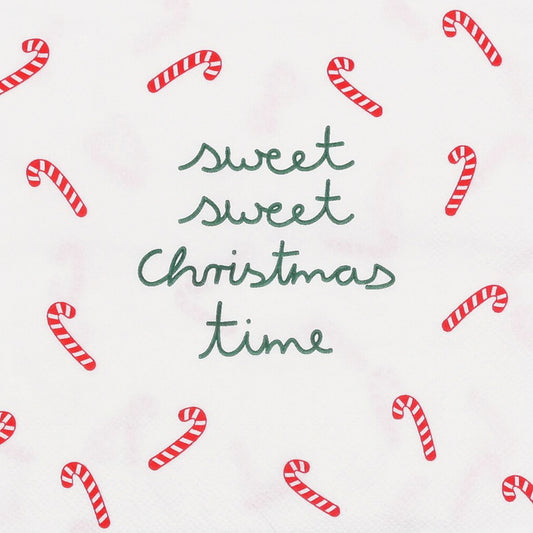 Cocktail Napkin “sweet, sweet Christmas time” White